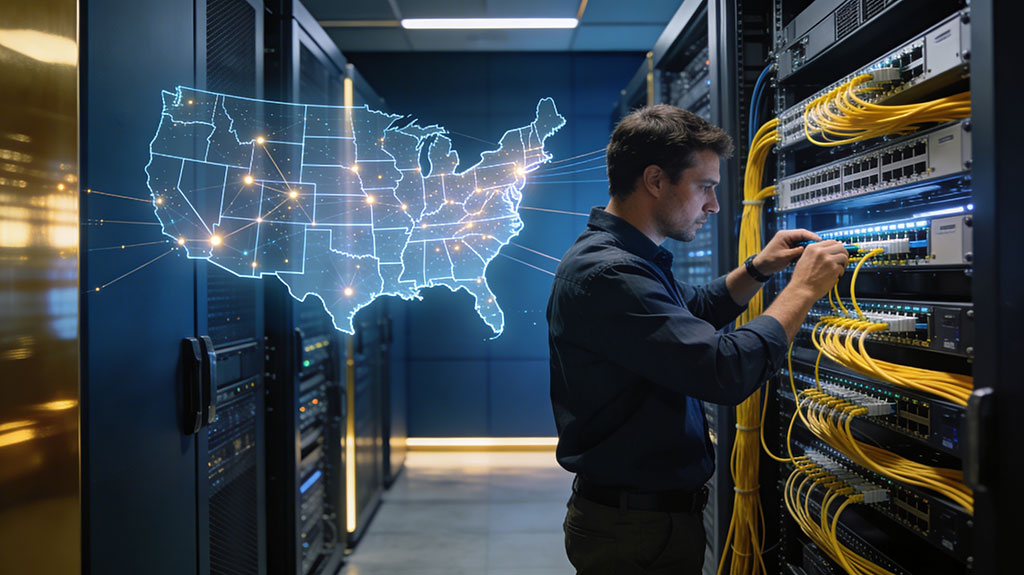 Commercial data cabling installation for business networks